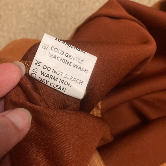 Burnt Orange Polyester Skirt - L - Picture 5 of 5